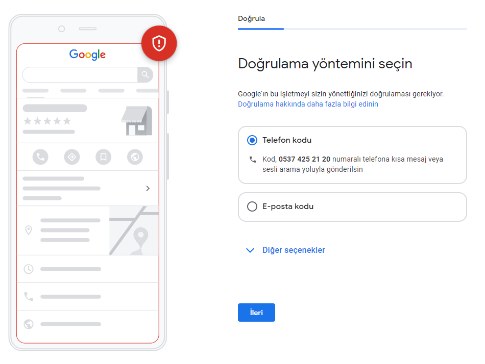 google my business doğrulama yöntemi