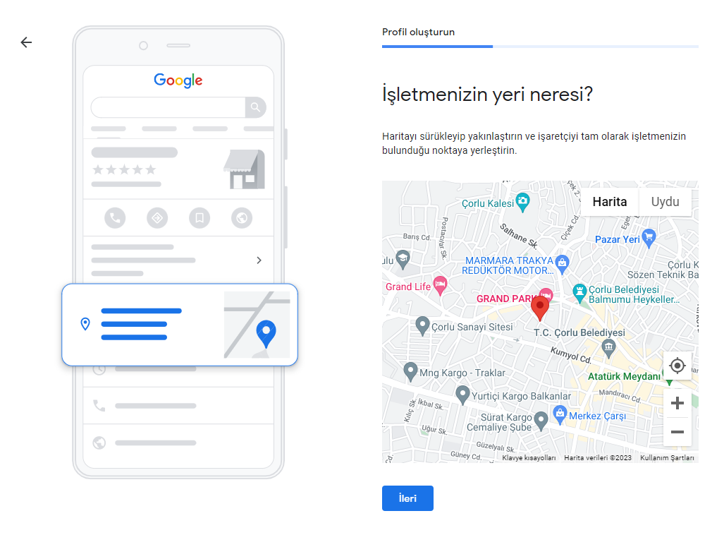 google konum iğnesi